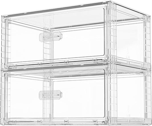 Stackable Large Storage Drawers for Closet 2pc package 23QT each container