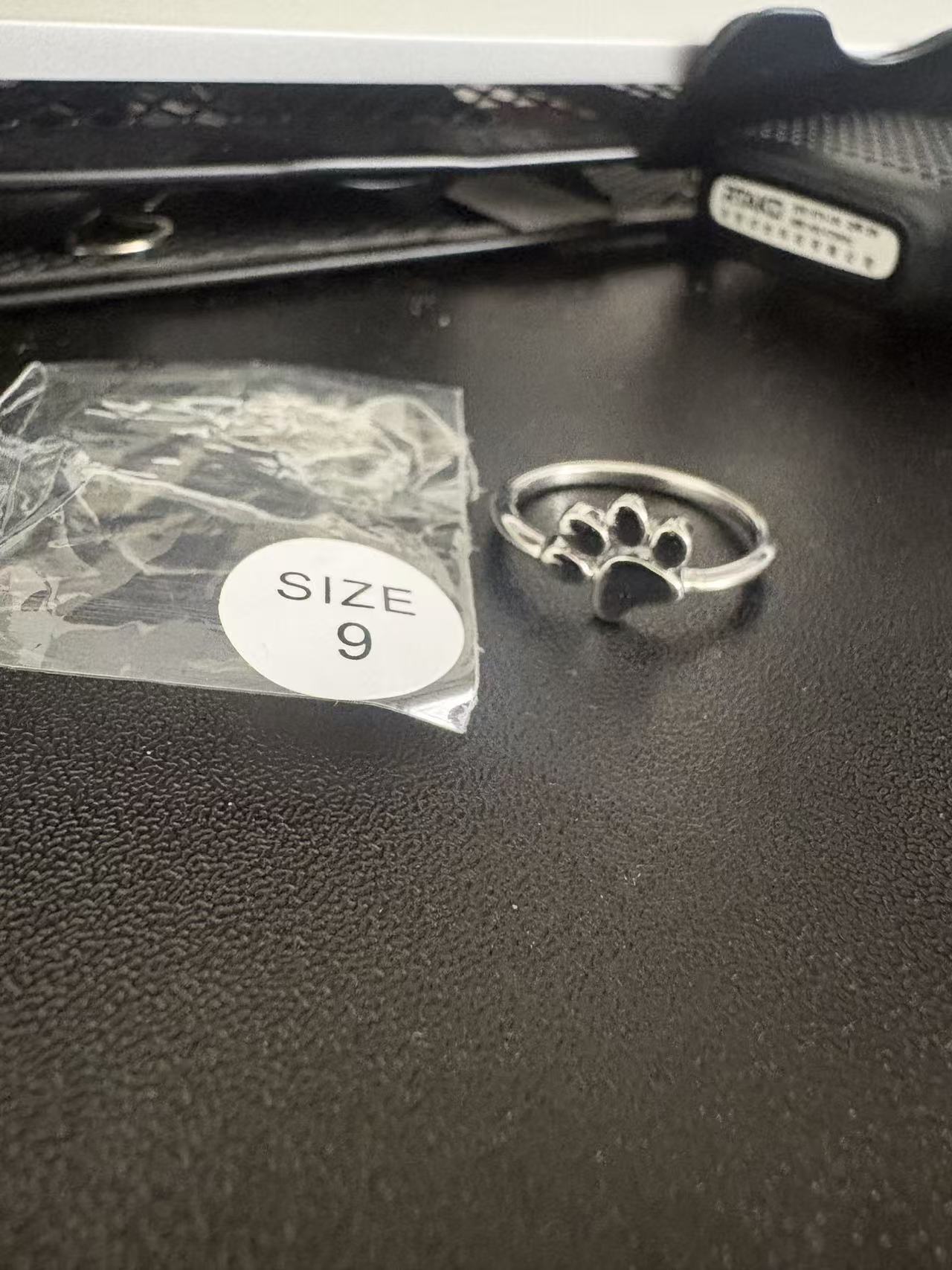 925 Silver Paw Ring size 6